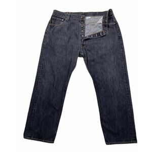 VTG Levis 501XX Mens 42x32 (Actual 38x28) Button Fly Black Denim Jeans